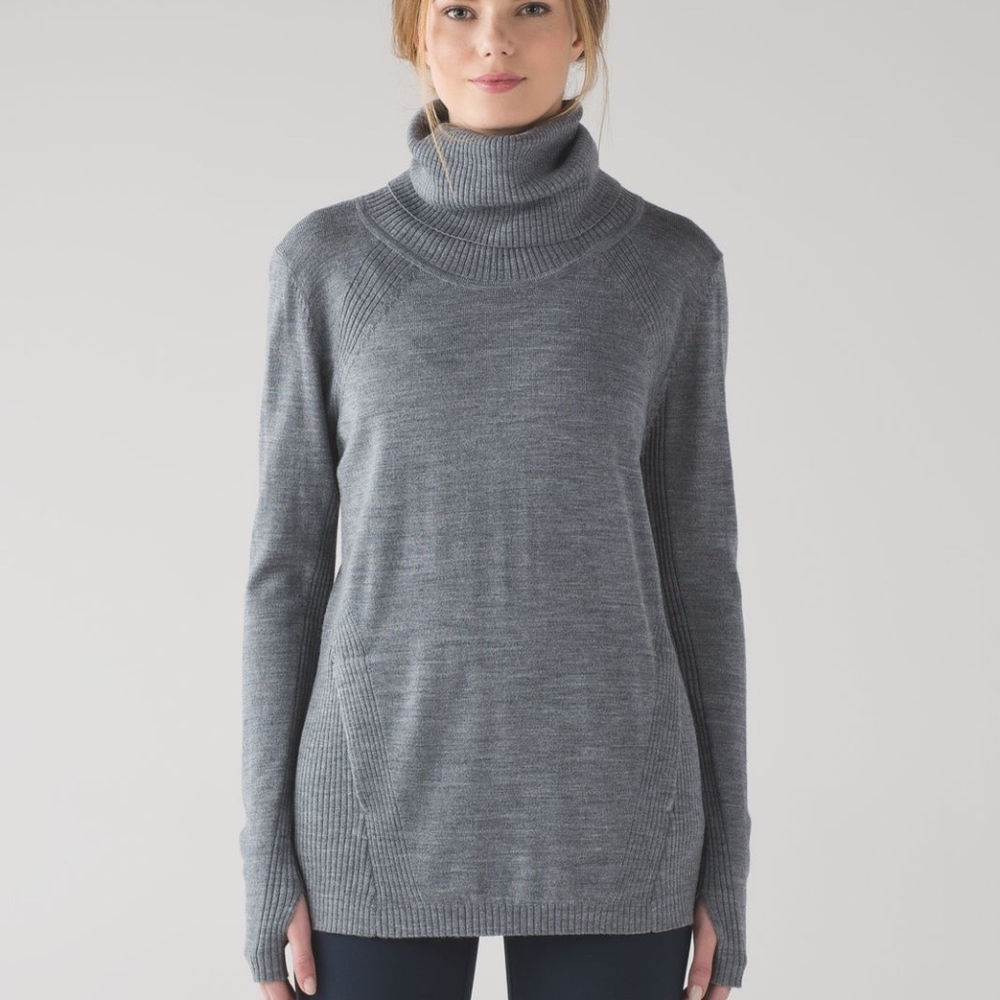 Lululemon Sweat and Savasana Heather Gray Pullover